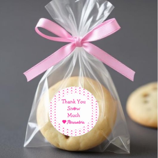 Snowflake Bedankt Ronde Sticker