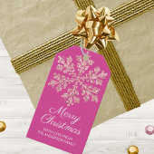 Snowflake Berry Bling Mooie kleurrijke kerst Cadeaulabel