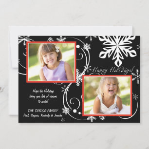 Snowflake Blackout - Fotovakantiekaart Feestdagenkaart