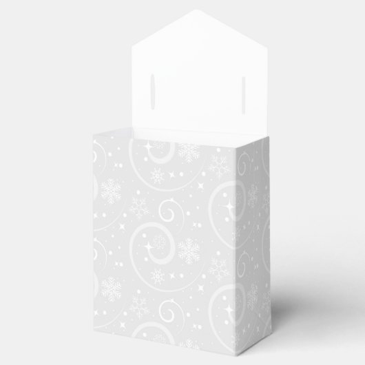 Snowflake Bliss Silver Bedankdoosjes (Geopend)