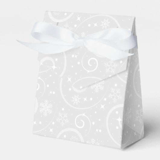 Snowflake Bliss Silver Bedankdoosjes (Voorkant Zijde)