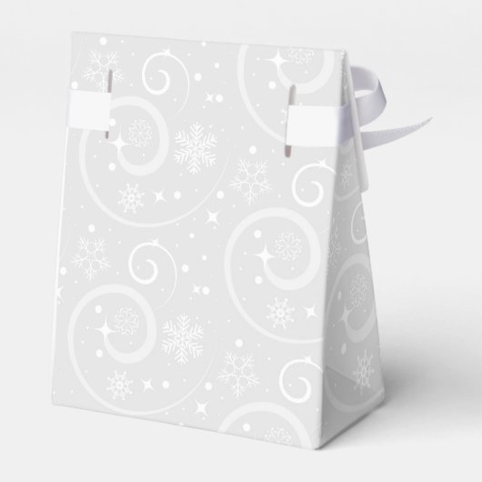 Snowflake Bliss Silver Bedankdoosjes (Achterkant)