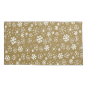 Snowflake Blizzard met Golden Background Kussensloop (Achterkant-Links)