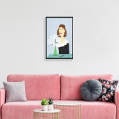 Snowflake bloemen canvas afdruk (Insitu (Woonkamer))