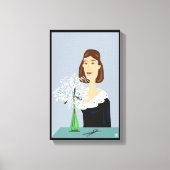 Snowflake bloemen canvas afdruk (Voorkant)