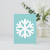 Snowflake blue feestdagenkaart (Staand voorkant)