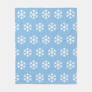 Snowflake Blue Fleece Blanket