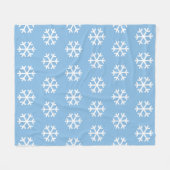 Snowflake Blue Fleece Blanket (Voorkant (Horizontaal))