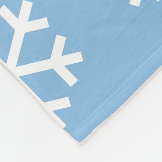 Snowflake Blue Fleece Blanket (Hoek)