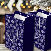 Snowflake Blue Gift Bag Medium Cadeauzakje
