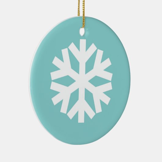 Snowflake blue keramisch ornament (Rechts)