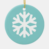 Snowflake blue keramisch ornament (Voorkant)