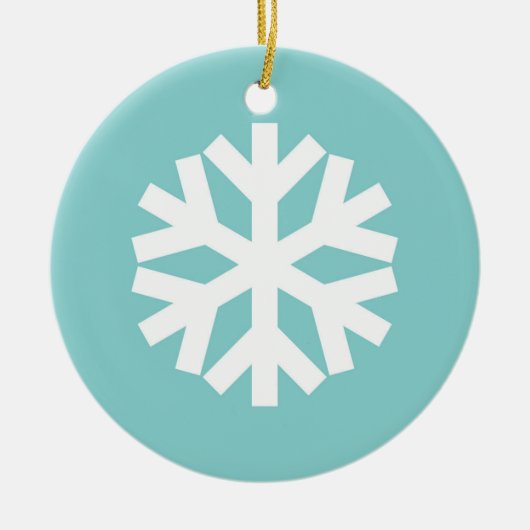 Snowflake blue keramisch ornament (Voorkant)