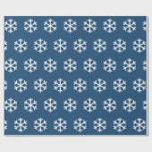 Snowflake Blue-kerstinpakpapier Cadeaupapier (Vlak)
