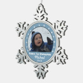 Snowflake Blue Photo Ornament (Rechts)