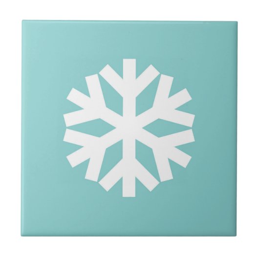 Snowflake blue tegeltje (Voorkant)
