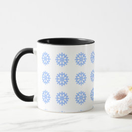 Snowflake Blue Winter Festive Pattern Mok