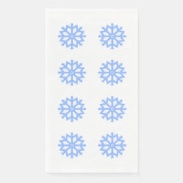 Snowflake Blue Winter Festive Pattern Servet