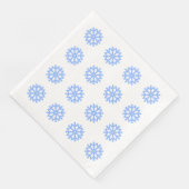Snowflake Blue Winter Festive Pattern Servet (Hoek)