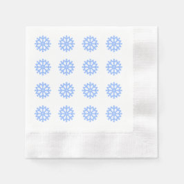 Snowflake Blue Winter Festive Pattern Servet