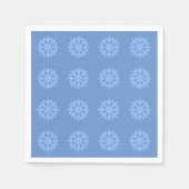 Snowflake Blue Winter Festive Pattern Servet (Voorkant)