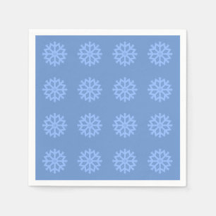 Snowflake Blue Winter Festive Pattern Servet