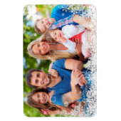 Snowflake Border Holiday Foto Magneet (Verticaal)
