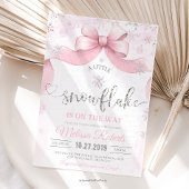 Snowflake Bow baby shower Kaart