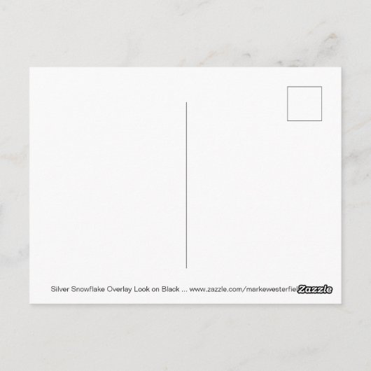 Snowflake Briefkaart (Achterkant)