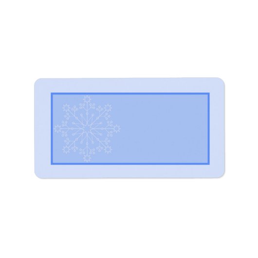 Snowflake Bruiloft Mailing Adres Etiket (Voorkant)