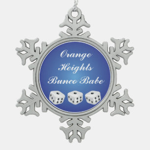 Snowflake Bunco Tin Sneeuwvlok Ornament