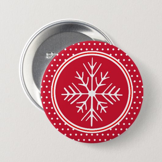 Snowflake Button (Voorkant /achterkant)