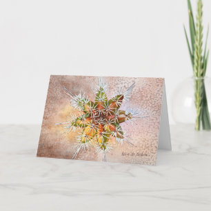 Snowflake cactus carte de voeux