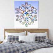 Snowflake Canvas Afdruk (Insitu (Slaapkamer))