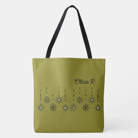  Snowflake Canvas Tas (Voorkant)