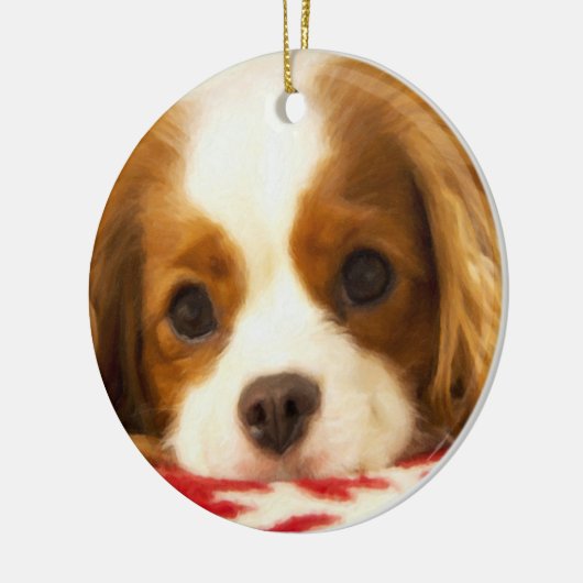 Snowflake Cavalier King Charles Spaniel Ornament (Links)