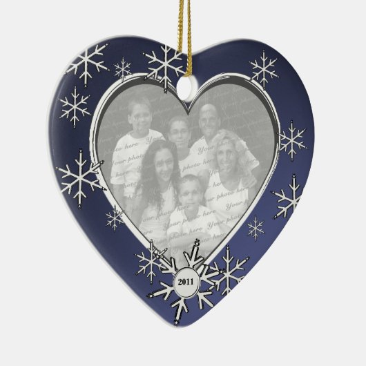 Snowflake Charm Lijst Keramisch Ornament (Rechts)