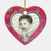 Snowflake Charm Lijst Keramisch Ornament (Achterkant)