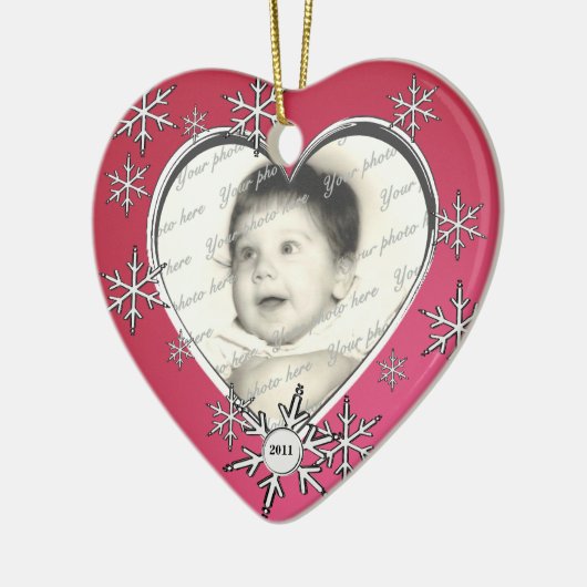 Snowflake Charm Lijst Keramisch Ornament (Links)