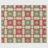 Snowflake Check Cadeaupapier (Vlak)
