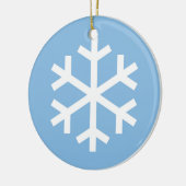 Snowflake Christmas Blue Ceramic Ornament (Links)