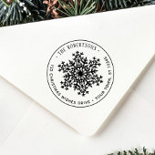 Snowflake Christmas Holiday Address Rubberstempel