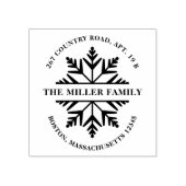 Snowflake Circle retouradres Rubberstempel (Afrduk)