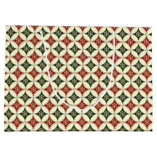Snowflake Circles-2-GIFT BAG L Large Cadeautasje
