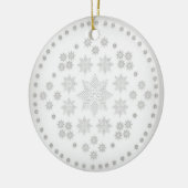 Snowflake Cirkel Keramisch Ornament (Links)