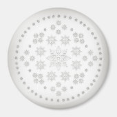 Snowflake Cirkel Magneet (Voorkant)
