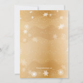 Snowflake Coeur Élégant Fête Invitation (Dos)