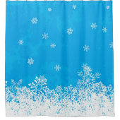Snowflake Collection Blue Winter Douche rideau (Devant)