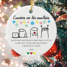 Snowflake Collega's Meme Art Foto Kantoor Gift