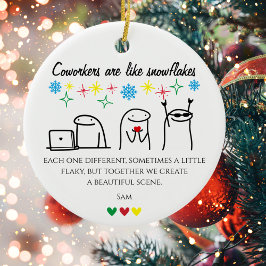 Snowflake Collega's Meme Art Foto Kantoor Gift Keramisch Ornament